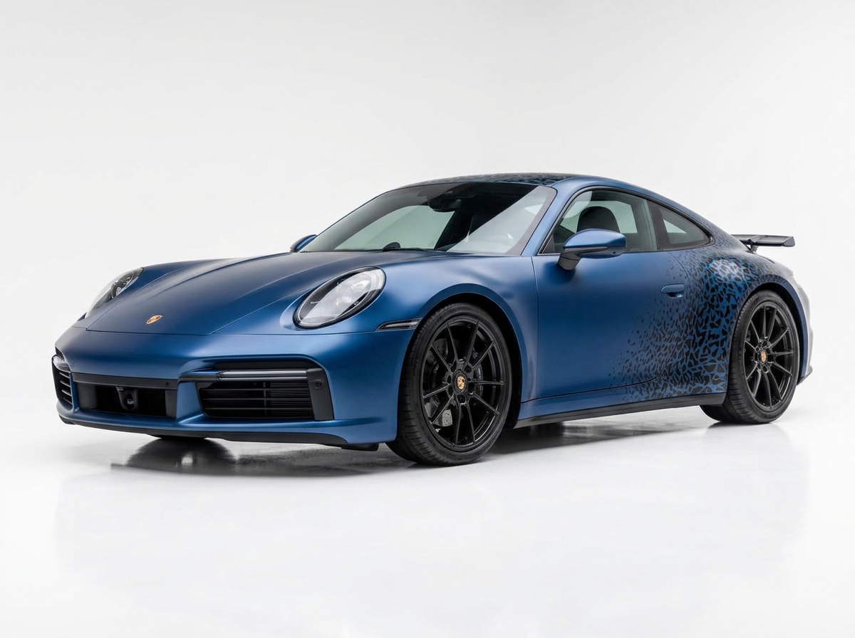 Matte Midnight 911 — Satin Full Wrap by Wrap Zone