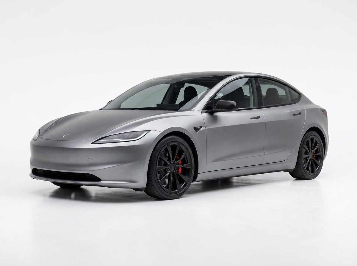 Satin Gunmetal Model 3 — Color Change by Wrap Zone