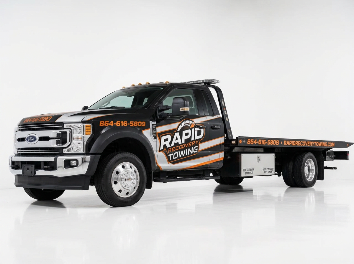 Rapid Recovery Towing — Flatbed Wrap by Wrap Zone